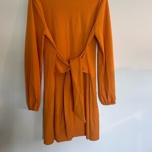 Pretty garden and Elegant Orange Long Sleeve Dress Size M Medium